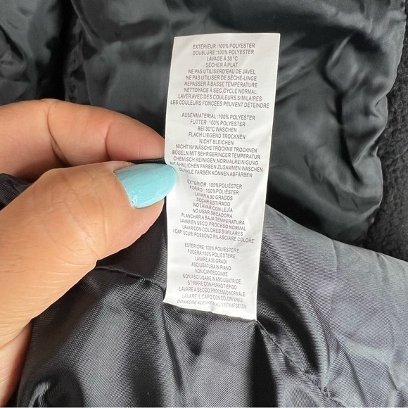 NWT-PrettyLittleThing, Women’s black borg lapel drop arm midi coat. Size: 4 (US) - Picture 9 of 12